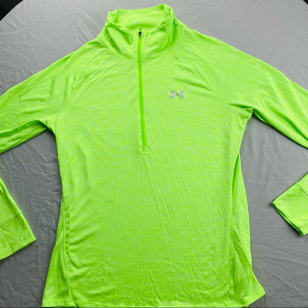 Lime Green Under Armour Quarter Zip Jacket